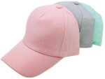 6x AZOZA Kappe Basecap 6 Glanz Farben sortiert...