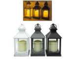 3x LED LaterneKunststoff/GlasLBH 10x10x24 5cm...