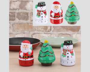 3x Küchentimer zum DrehenXmas3/sca. 9cmHPESanta SchneemannWeihnachtsbaum sortiert 60min. Lieferumfangsortiert