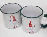 2x Kaffeebecher mit Wichteln 8 6x8 5cm