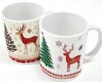 2x Kaffeebecher mit Elch 9 5x8cm