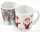 2x Kaffeebecher mit Santa oder Rudolph 9 5x8cm