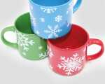 6x Kaffeebecher Snowflake 8 7x8 6cm2 Motive sortiertaus