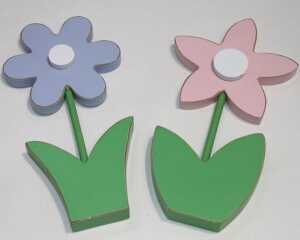 Holzblume XL 8x1,5x16cm, liebevoll handgefertigt