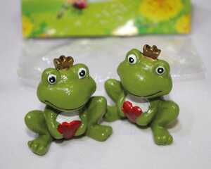Herzfrosch 2er Set! Je 4,1x3,7x 2,2cm Poly