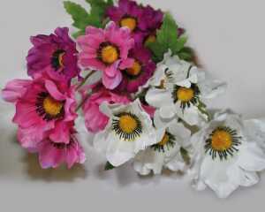 Blume Daisy Sträußchen mit 5 Köpfen, 51cm