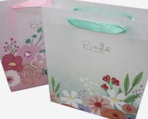 Shoppingbag Blumen, 26,8x9,8x32cm