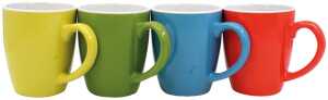Kaffeebecher bauchige Form 350ml Farben sortiert