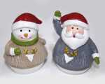 Schneemann o. Santa 7x4,6x5cm