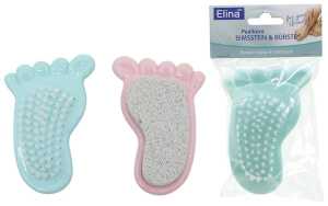 ELINA Nagelbürste Fuß 12x7,6x2,5cm 2 Fb. sortiert