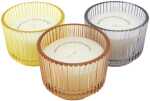 Kerzenglas rund mit edler Struktur 7,5x7,5x6cm...