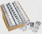 Geschenkband LUXUS 3m auf Rolle im edlem Display,silber...