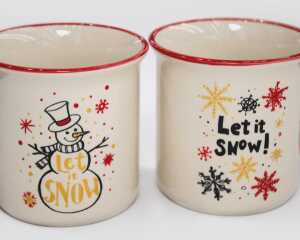 Kaffeebecher Let it snow 9x9cm ca. 280ml