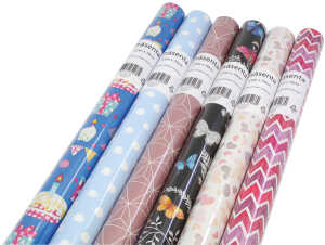 ZÖWIE Geschenkpapier Rolle 2m x70cm Allgemeine Motive