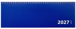 2027 ADINA Tischquerkalender 1W/1S  blau Kartondeckel 30x10cm