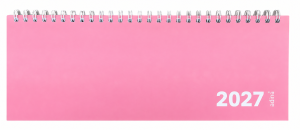 2027 ADINA Tischquerkalender 1W/1S pink Kartondeckel 30x10cm