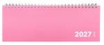 2027 ADINA Tischquerkalender 1W/1S pink Kartondeckel 30x10cm