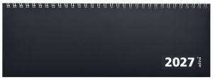 2027 ADINA Tischquerkalender 1W2S schwarz Kartondeckel 30x10cm