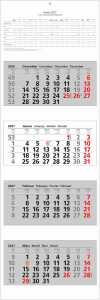 2027 ADINA Viermonatskalender 92x33cm mit Tagesanzeiger in Blockform