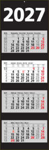 2027 ADINA Viermonatskalender 92x33cm mit Tagesanzeiger in Blockform