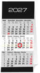 2027 ADINA schwarz 3-Monatskalender Aufstellkalender...