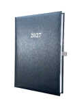 2027 ADINA Buchkalender Chefplaner A5 anthrazit-metallic...