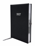 2027 ADINA Buchkalender Chefplaner A5 anthrazit-metallic 1 Tag 1 Seite