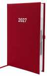 2027 ADINA Buchkalender Chefplaner A5 rot-metallic 1 Tag...