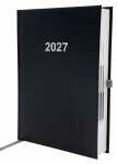 2027 ADINA Buchkalender Chefplaner A5 schwarz 1 Tag 1 Seite