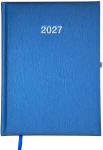 2027 ADINA Wochenkalender A5+ blau-metallic 24x16cm 1 Woche auf 2 Seiten cremefarbenes 80g Papier