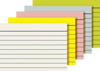 BRUNNEN Karteikarten A8 liniert sortiert 100 Stück...