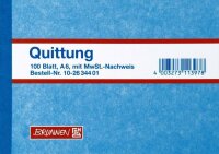 BRUNNEN Quittungen 100 Blatt mit Mwst. 102634401