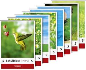 BRUNNEN Schulblock A5 50 Blatt Lineatur 5 1041925