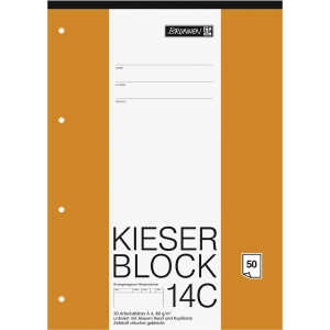 BRUNNEN Block A4 Kieserblock unliniert/blanko 50 Blatt 1042924