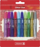 BRUNNEN 1048550 Glitterfarben-Set Glitter Glue rosa pink...