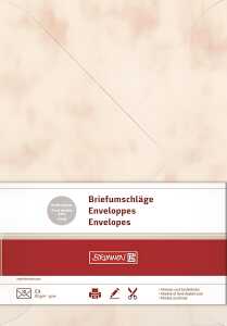 BRUNNEN Briefhülle (C5 225 x 157 mm gummiert 80 g/qm 10 Stück) rot