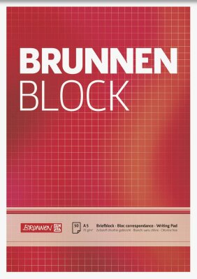 BRUNNEN Briefblock A5 70g kariert 1052428