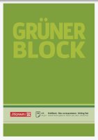 BRUNNEN Briefblock A5 60g Grün unliniert/blanko 1052436