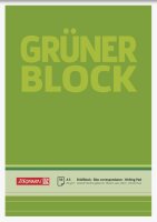 BRUNNEN Briefblock A5 60g Grün kariert Lineatur 10...