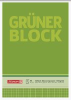 BRUNNEN Briefblock A5 60g Grün kariert 1052438