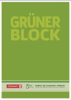 BRUNNEN Briefblock A4 60g Grün unliniert/blanko 1052636