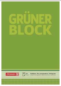 BRUNNEN Briefblock A4 60g Grün rautiert 1052639
