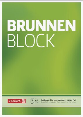 BRUNNEN Briefblock A4 70g unliniert/blanko 1052726