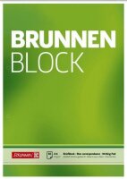 BRUNNEN Briefblock A4 unliniert/blanko gelocht 1052756