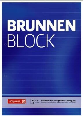 BRUNNEN Briefblock A4 liniert gelocht 1052757