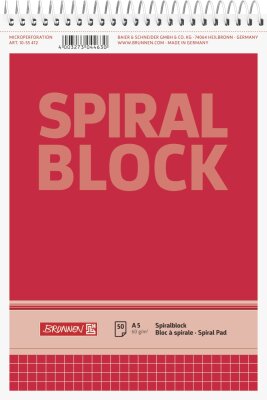 BRUNNEN Spiralnotizblock A5 kariert 50 Blatt 1055472