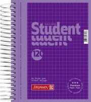 BRUNNEN Collegeblock A6 120 Blatt kariert purple 106724260