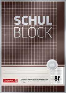 BRUNNEN Schulblock A4 Lineatur 8 f 50 Blatt Premium 1052608