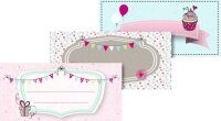 HEYDA 203584335 Klebe-Etiketten Party 95 x 45 cm pastell