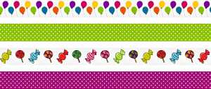 Tapes Party Ballons bunt jede Rolle 5 m x 15mm Papier-Tapes ver Farben